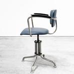 Vintage Gispen bureaustoelen, info en prijs in omschrijving., Ophalen, Gebruikt, Twee, Blauw