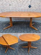 Prachtige Deense vintage jaren 60 uitschuifbare eettafel, Ophalen, Gebruikt, 100 tot 150 cm, 200 cm of meer