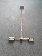 Vintage bronzen hanglamp met 2 lichtpunten, Ophalen, Zo goed als nieuw, Overige materialen