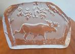 Presse papier kristal o.a. Eland van Eda Krystall Nya Zweden, Antiek en Kunst, Antiek | Glas en Kristal, Ophalen of Verzenden