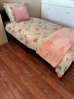 Ikea Slattum Bed 90x200 - Zwart, Huis en Inrichting, Slaapkamer | Bedden, Ophalen, 90 cm, Eenpersoons, Zwart