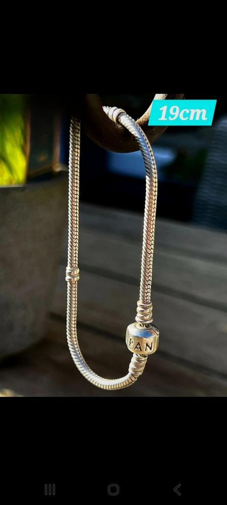 Pandora Snake armband, Sieraden, Tassen en Uiterlijk, Bedels, Zo goed als nieuw, Pandora, Zilver, Ophalen of Verzenden