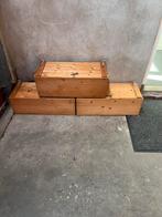 Houten Opbergkisten Set van 3, Ophalen, Minder dan 50 cm, Gebruikt, 50 tot 100 cm