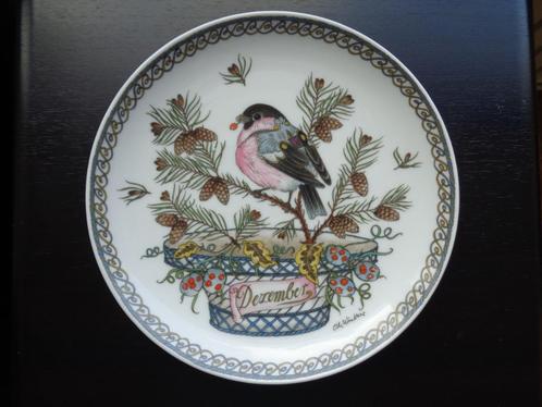 wandbordje sierbordje GOUDVINK maand DECEMBER Hutschenreuthe, Verzamelen, Porselein, Kristal en Bestek, Ophalen