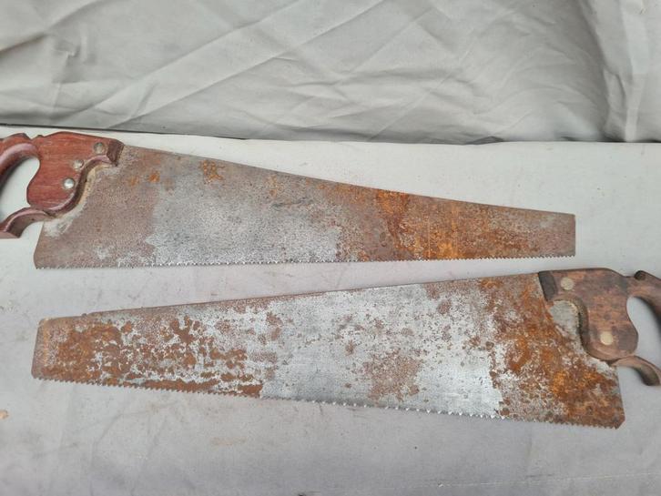 Antieke handzagen set (afkorten & schulpen) - Restauratie, Antiek en Kunst, Antiek | Gereedschap en Instrumenten, Ophalen of Verzenden