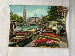 Amsterdam Bloemenmarkt op de Singel groot formaat ingekleurd, Ophalen of Verzenden, 1960 tot 1980, Ongelopen, Noord-Holland