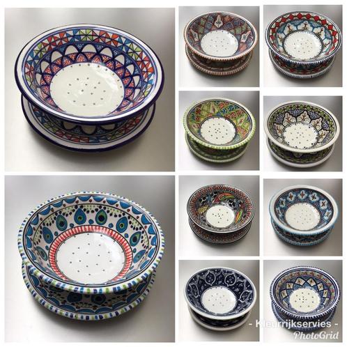 Fruittest, Fruitvergiet, Tunesisch aardewerk, Huis en Inrichting, Keuken | Servies, Nieuw, Schaal of Schalen, Overige stijlen