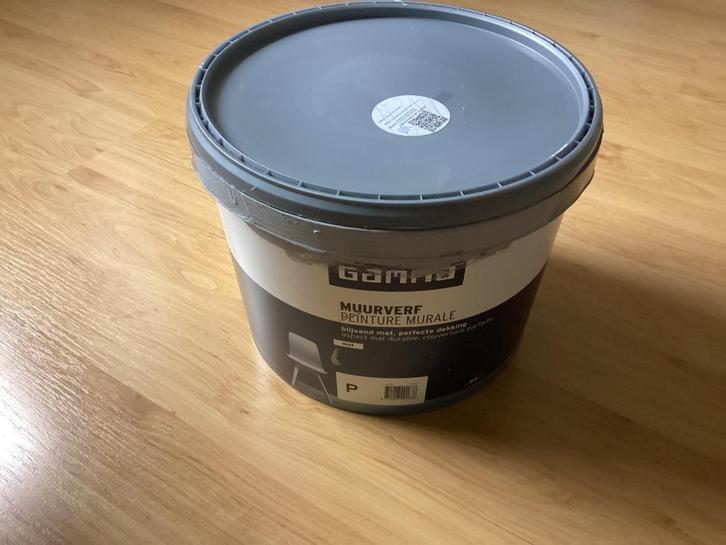 Muurverf grijs, Doe-het-zelf en Verbouw, Verf, Beits en Lak, Nieuw, Grijs, Ophalen of Verzenden