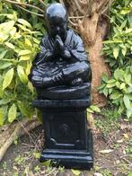 Japanse Monnik op Sokkel - Zwart - Steen, Ophalen of Verzenden, Steen, Overige typen