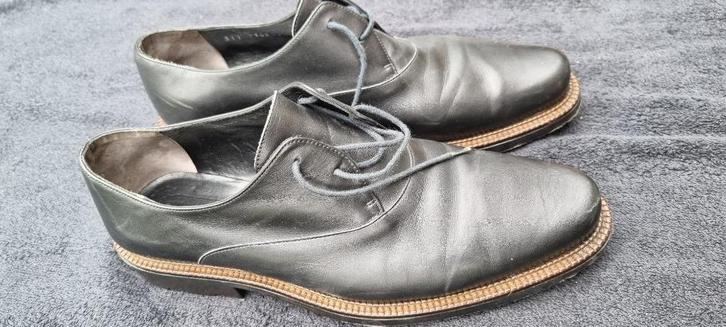 veterschoenen Stephane Kilian, unisex zwart leer zgan, Kleding | Heren, Schoenen, Zo goed als nieuw, Veterschoenen, Zwart, Ophalen of Verzenden