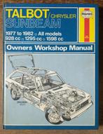 Talbot/Chrysler Sunbeam Owners Workshop Manual, Ophalen of Verzenden