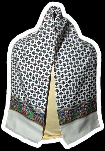Paisley Heren Sjaal - 160x30cm dubbel geometrische vormen beschikbaar voor biedingen