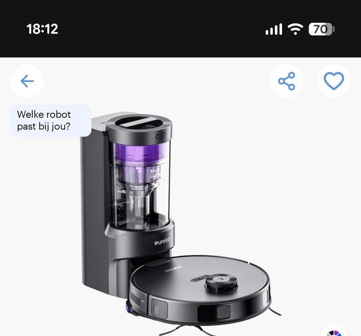 Eureka Robotstofzuiger - nieuw in de doos, Witgoed en Apparatuur, Stofzuigers, Zo goed als nieuw, Robotstofzuiger, Minder dan 1200 watt