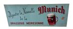 reclamebord "Munich" uit 1952., Verzamelen, Reclamebord, Gebruikt, Ophalen of Verzenden
