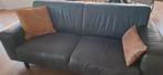 Bruin leren bank, Ophalen of Verzenden, Zo goed als nieuw, 75 tot 100 cm