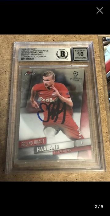 Erling haaland gesigneerd  topps finest beschikbaar voor biedingen