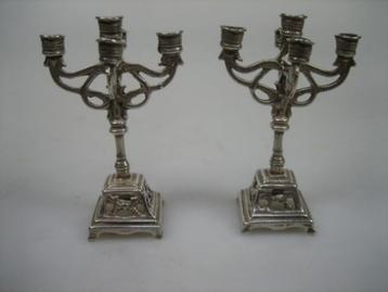 Antieke zilveren miniatuur kandelaars Haarlem uit ca. 1928 beschikbaar voor biedingen