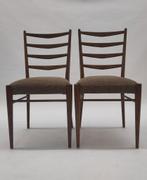 2x vintage Pastoe ST09 teak houten eetkamerstoel stoel hout, Huis en Inrichting, Stoelen, Ophalen, Hout, Gebruikt, Twee