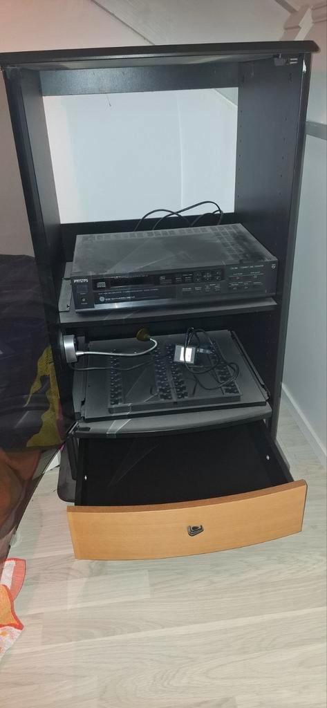 Audio Kastje met lade, Huis en Inrichting, Kasten | Televisiemeubels, Gebruikt, 100 tot 150 cm, 50 tot 100 cm, 50 tot 75 cm, Kunststof