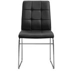 ‼️BIEDEN‼️2x Eetkamerstoel Chicago - leatherlook zwart, Ophalen, Nieuw, Zwart, Twee