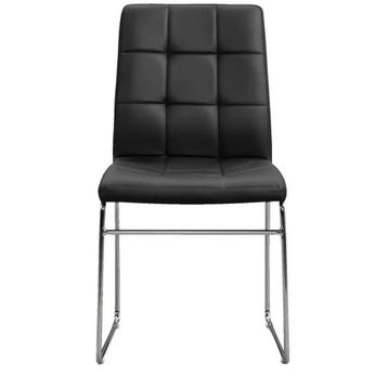 ‼️BIEDEN‼️2x Eetkamerstoel Chicago - leatherlook zwart beschikbaar voor biedingen