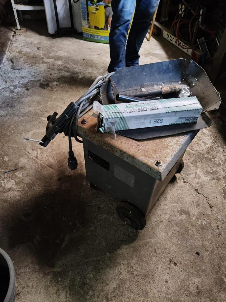 Transka lastoestel incl. elektroden, kap en bikhamer, Doe-het-zelf en Verbouw, Gereedschap | Lasapparaten, Gebruikt, Elektroden