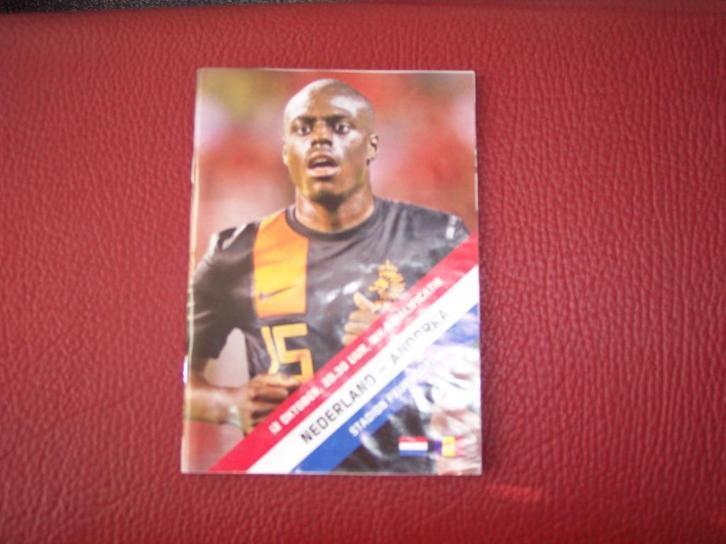 Pocket programmaboekje Nederland-Andorra 3-0 (2012), Verzamelen, Sportartikelen en Voetbal, Gebruikt, Overige binnenlandse clubs