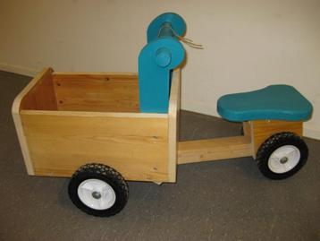 Houten speelgoed loopfiets bakfiets  beschikbaar voor biedingen