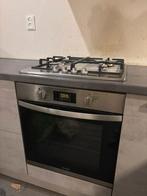 Moderne betongrijze hoekkeuken met apparatuur GEDEMONTEERD, Hoekkeuken, Ophalen of Verzenden, Zo goed als nieuw, Grijs