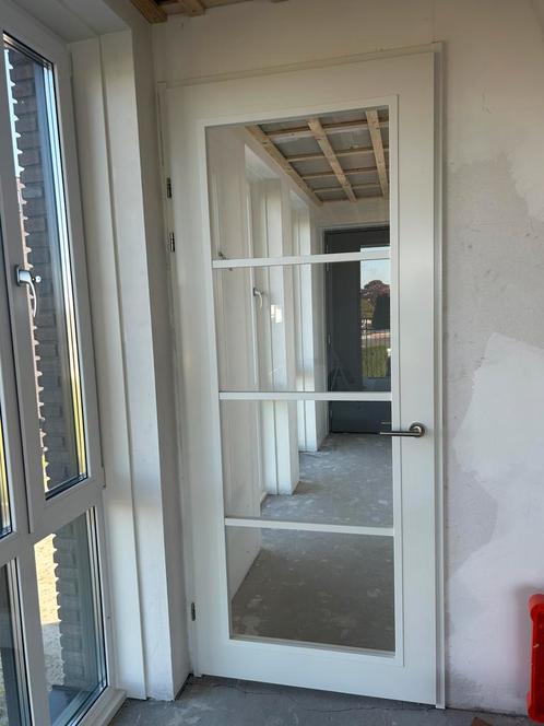Opdekdeuren compleet met kozijnen en beslag, Doe-het-zelf en Verbouw, Deuren en Horren, Zo goed als nieuw, Binnendeur, 215 cm of meer