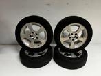 Saab 9-3 Winterset Lichtmetalen velgen met winterbanden 205/, Ophalen, Gebruikt, 16 inch, Banden en Velgen