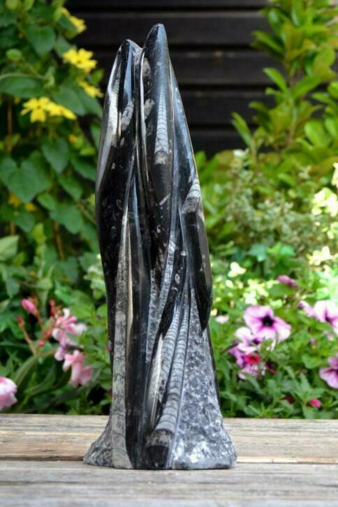 Orthoceras sculptuur (nr. 23), Verzamelen, Mineralen en Fossielen, Mineraal, Ophalen of Verzenden