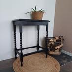 Vintage side table, zwart haltafeltje, Ophalen, 25 tot 50 cm, Rechthoekig, 50 tot 100 cm