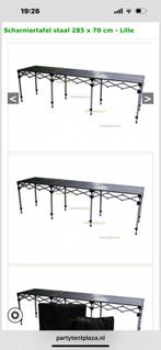 Markttafel, Huis en Inrichting, Verzenden, Zo goed als nieuw, 25 tot 50 cm, Rechthoekig