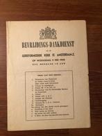 1945 Amsterdam-Zuid. Bevrijdings-Dankdienst in de, Verzenden, Gelezen