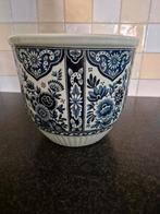 Bloempot Delfts blauw doorsnee 24 cm, Antiek en Kunst, Ophalen of Verzenden