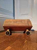 Ado Ko Verzuu blokken oud houten speelgoed wagen kar, Ophalen of Verzenden