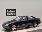 Mercedes-Benz S-Klasse W220 - Blauw - 1:18 Norev, Auto, Nieuw, Norev, Ophalen of Verzenden