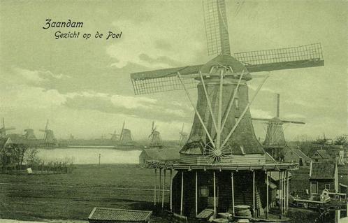 Zaandam, Gezicht op de Poel - 1906 - ongelopen, Verzamelen, Ansichtkaarten | Nederland, Ongelopen, Noord-Holland, Voor 1920, Ophalen of Verzenden