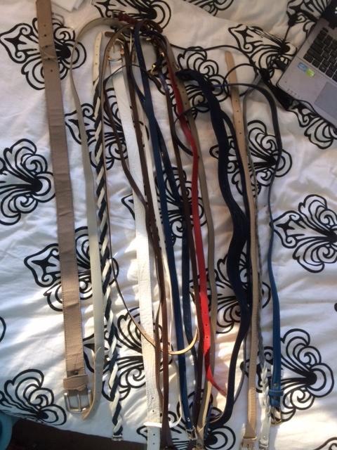 18 riemen vintage ong 90 cm en een paar 80 cm, Kleding | Dames, Riemen en Ceinturen, Zo goed als nieuw, 80 tot 90 cm, Overige kleuren