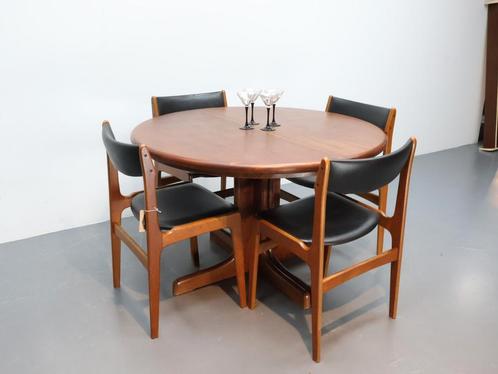 Vintage ronde eettafel Casala West Germany, Huis en Inrichting, Tafels | Eettafels, Zo goed als nieuw, 100 tot 150 cm, 100 tot 150 cm