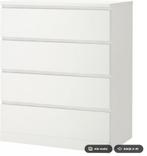 Ikea Malm ladenkast 4 lades 80cm wit, Ophalen, 100 tot 150 cm, 50 tot 100 cm, Zo goed als nieuw