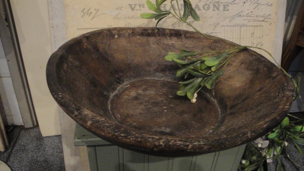 teak houten diepe schaal uit nepal, Ophalen of Verzenden