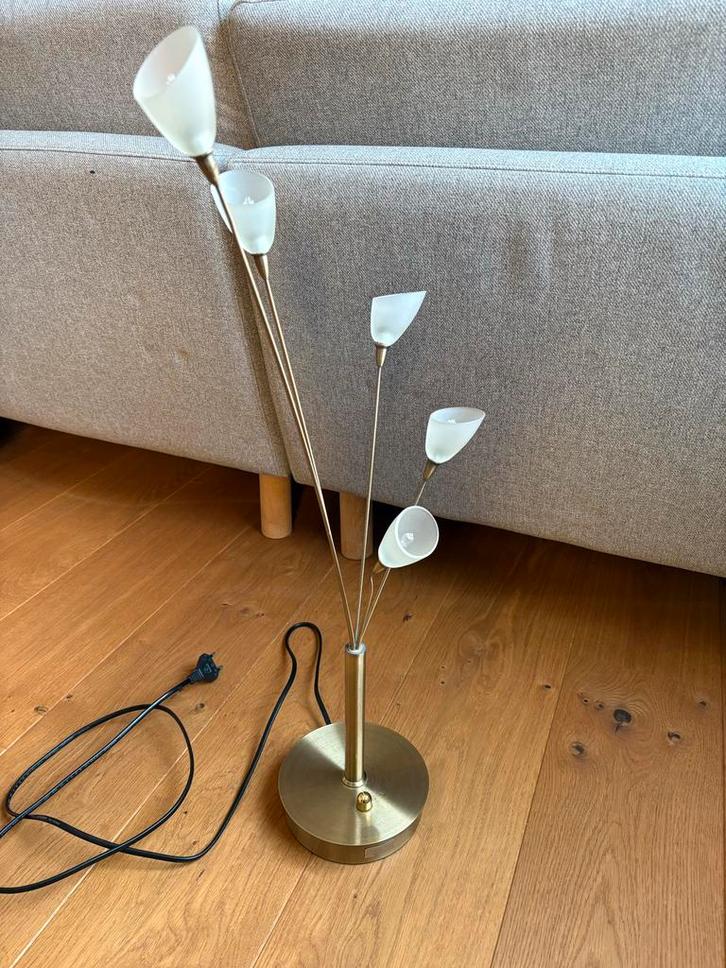 Jan des Bouvrie Tafellamp met 5 Lichtpunten, Huis en Inrichting, Lampen | Tafellampen, Gebruikt, 50 tot 75 cm, Glas, Ophalen of Verzenden