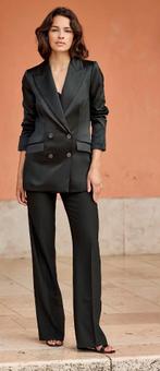 LaDress, zwarte satijnen broek, xxl, Zwart, Maat 46/48 (XL) of groter, Ophalen of Verzenden, Zo goed als nieuw