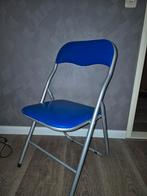 8 blauwe inklapbare stoelen, inklapstoelen., Ophalen, Gebruikt, Blauw, Vijf, Zes of meer stoelen