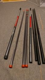 Caperlan 8 m +9,5 m + 3 topsets pulsysteem elastiek, Watersport en Boten, Hengelsport | Witvissen, Ophalen, Zo goed als nieuw