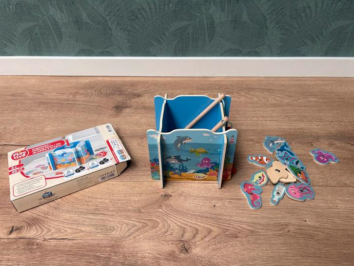 Houten Hengelspel - Sint Cadeau!, Kinderen en Baby's, Speelgoed | Houten speelgoed, Zo goed als nieuw, Ophalen
