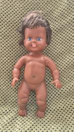 Vintage donkere pop, zwart gekleurd, Rubbertoys Italy. T7, Tweedehands verkoop, Tweedehands verkoop, Gebruikt, Ophalen of Verzenden