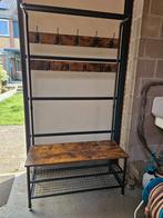 Kapstok industrieel met schoenenrek, Huis en Inrichting, Woonaccessoires | Kapstokken, Ophalen, Gebruikt, Metaal, Staande kapstok
